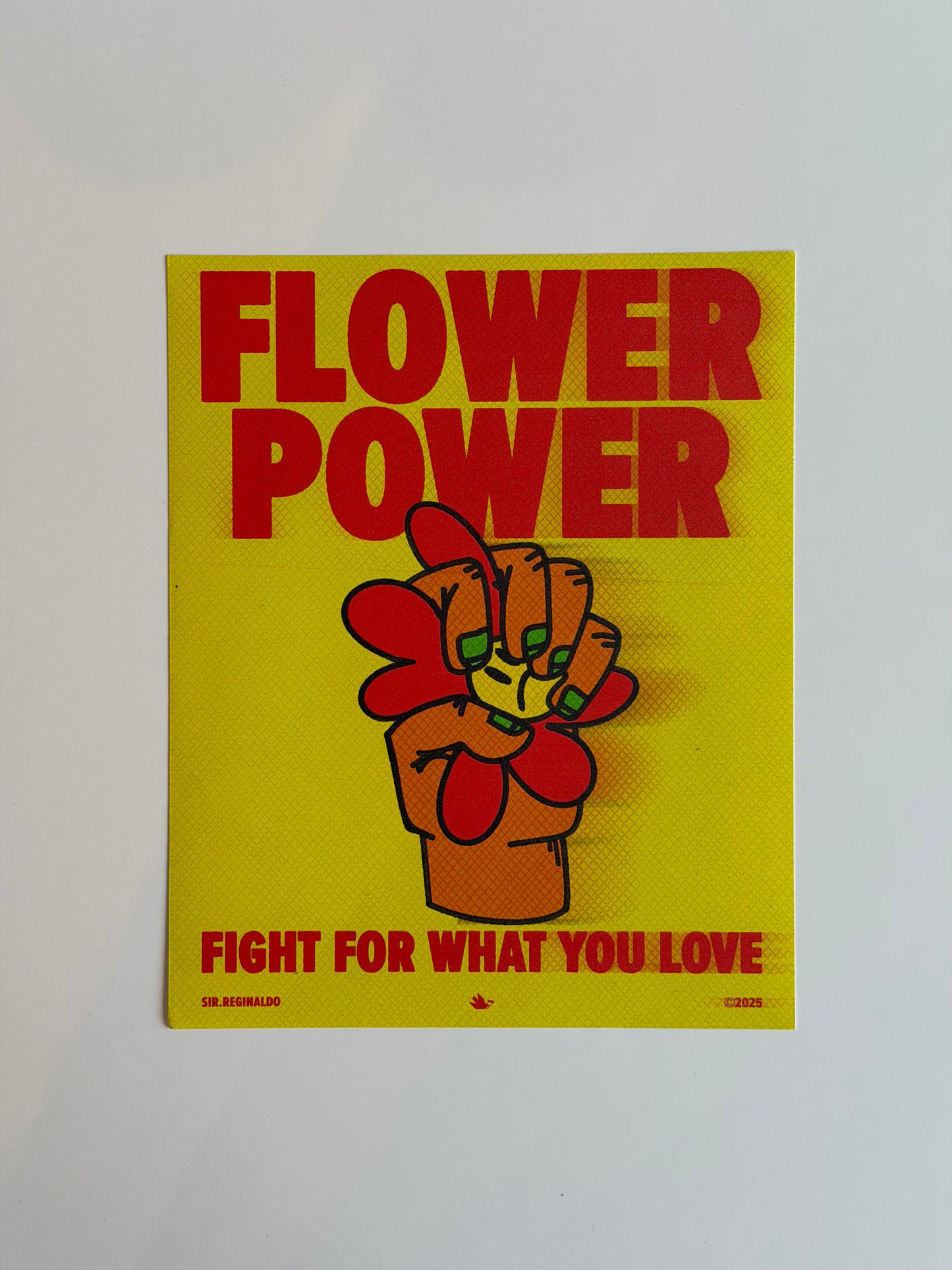 "Flower Power (Yellow)" Print by Reggie Stewart
