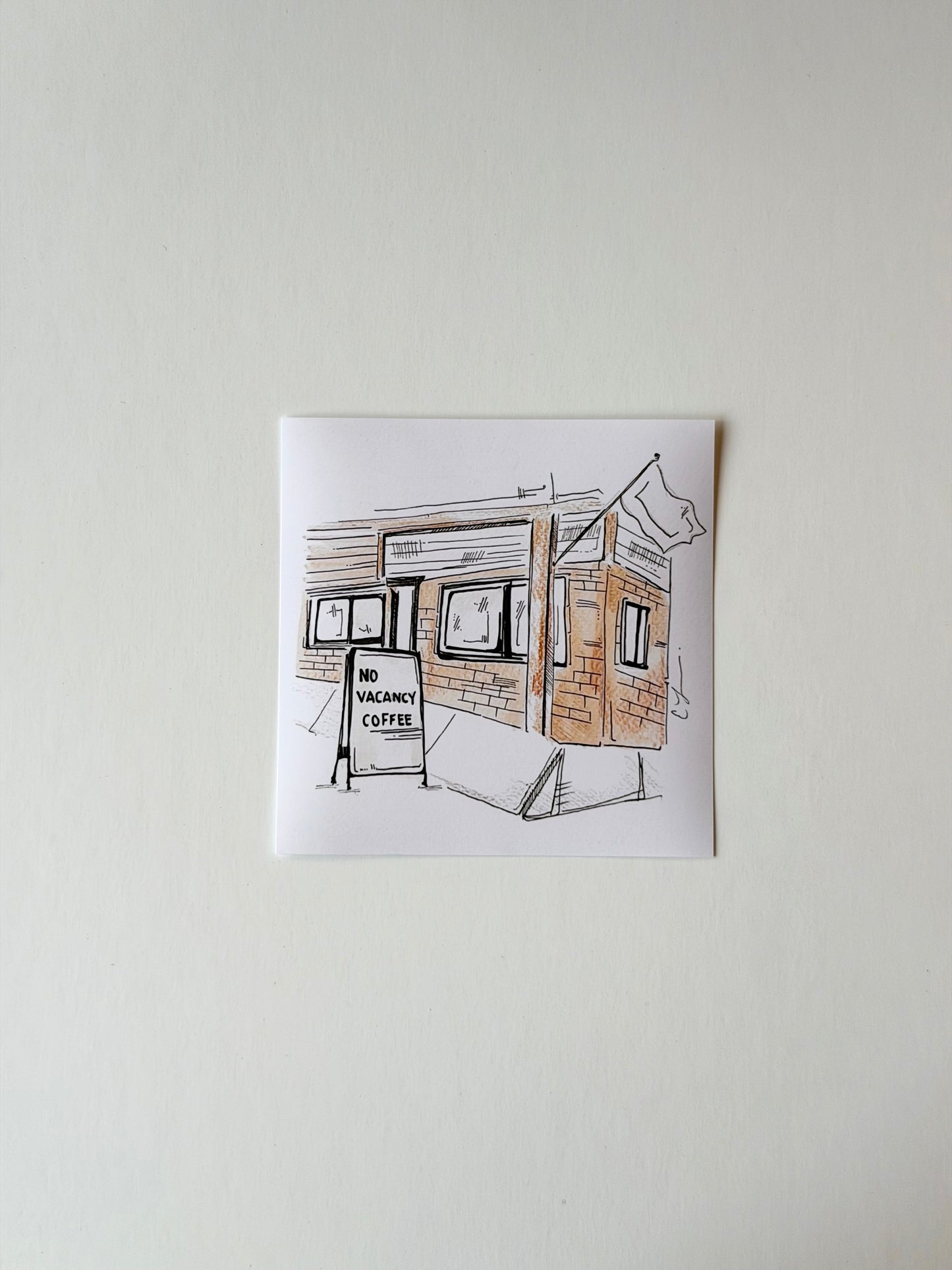 "No Vacancy Coffee" Print by Emalia Mae
