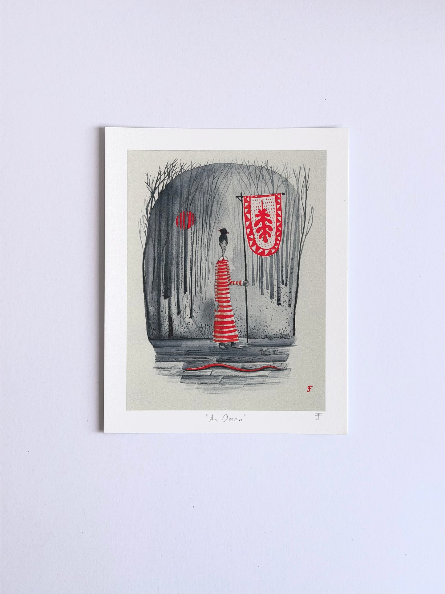 "Girl with Flag" Print by Graham Franciose