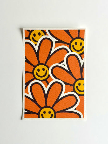 "Flowerfaces" Print by Reggie Stewart