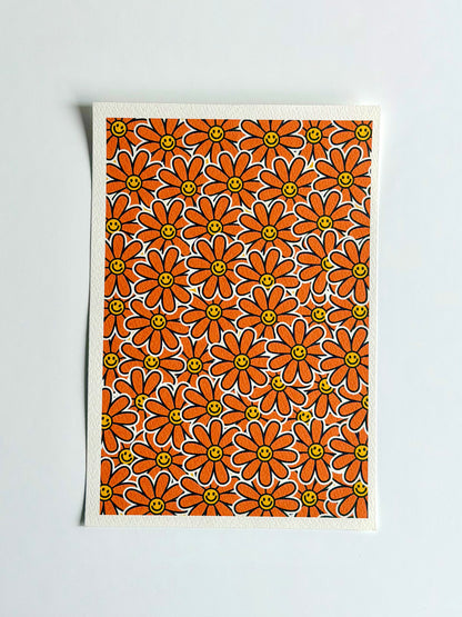 "Flowerfaces" Print by Reggie Stewart