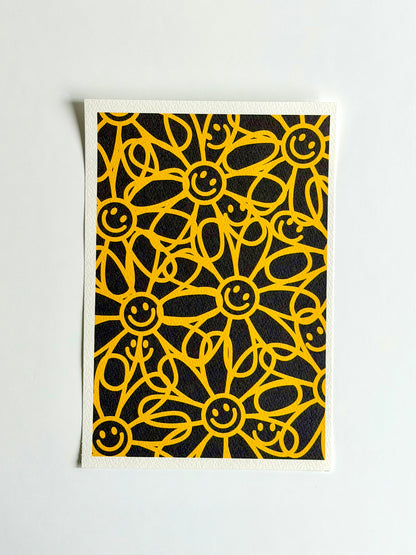 "Flowerfaces" Print by Reggie Stewart