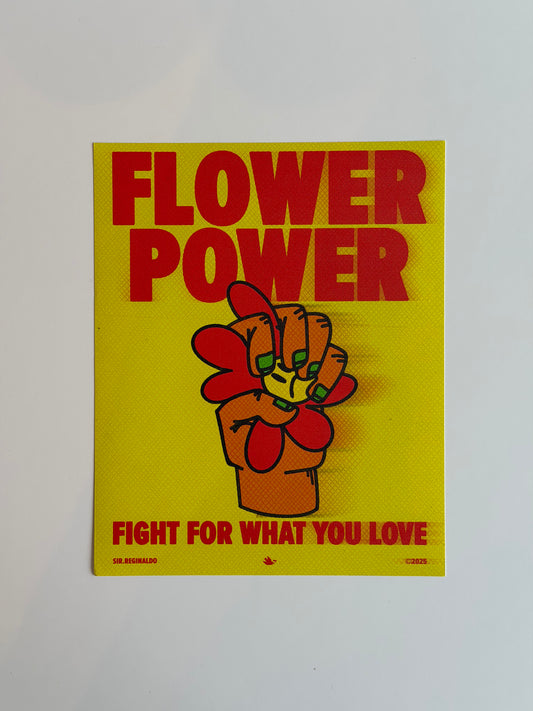 "Flower Power (Yellow)" Print by Reggie Stewart