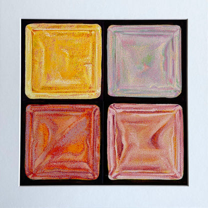 "4 Glass Blocks" Print by Julia Wheatly
