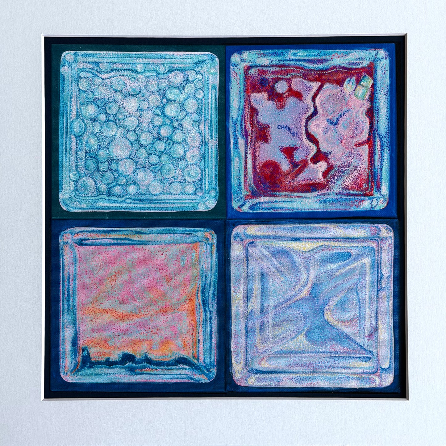 "4 Glass Blocks" Print by Julia Wheatly